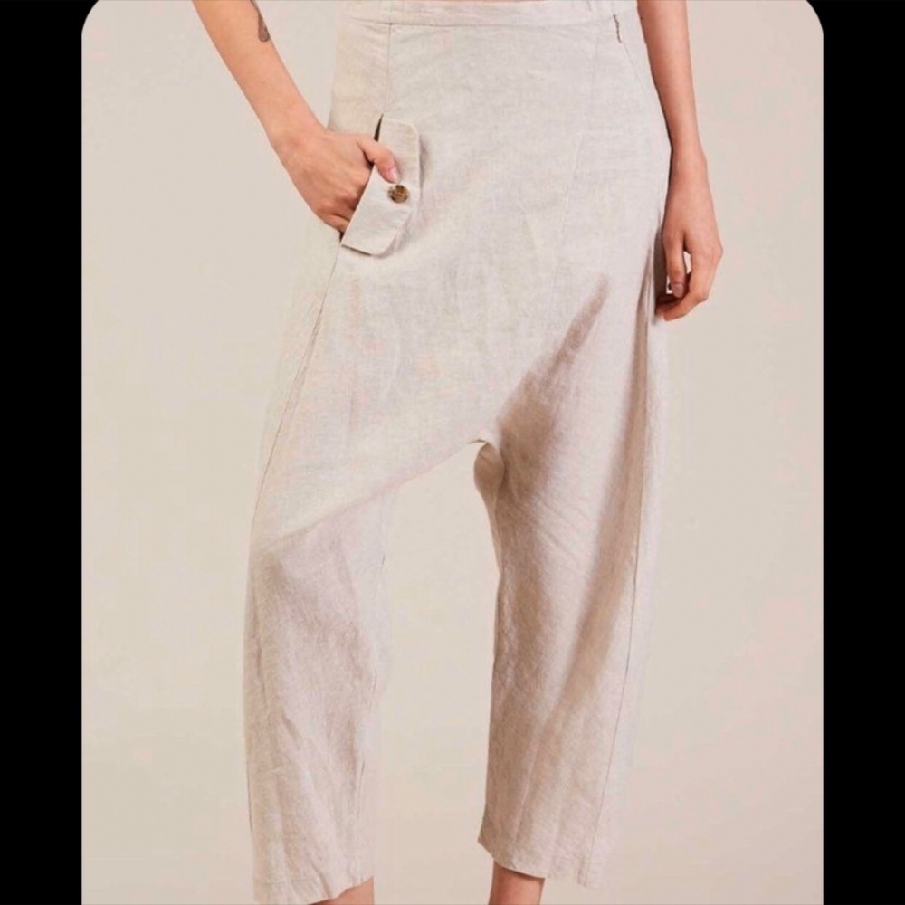 Rachel Comey Alcott linen pants in cream, size 2